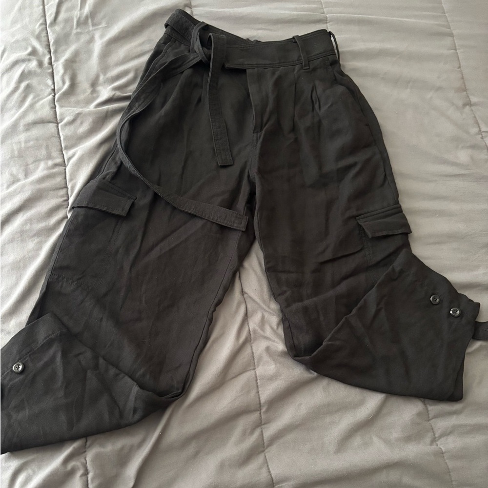 Banana Republic Black Cargo Tie Pants - Picture 3 of 6